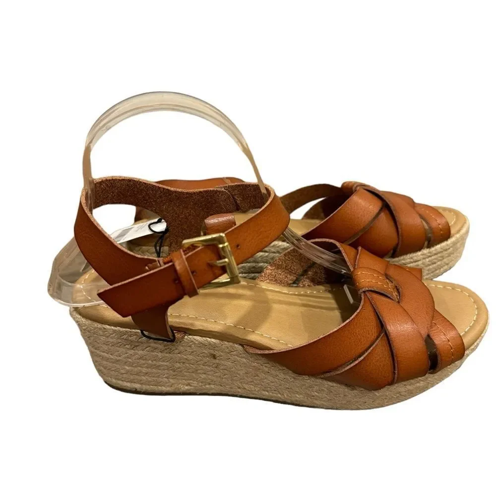 NWT Lane Bryant Espadrilles Jute Wedge Sz 9W